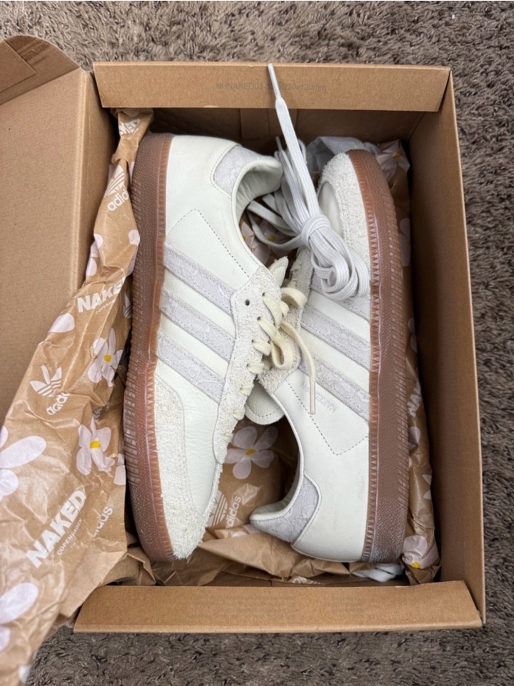 adidas x Naked Copenhagen Samba OG Lace Cream White Off White Sneaker JI3993 W10